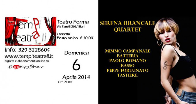 Serena Brancale Quartet @ Teatro Forma