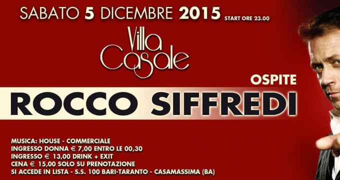 Villa Casale ospita... ROCCO SIFFREDI!