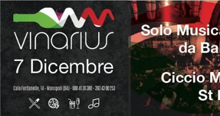 Mercoledi 7 Dicembre solo musica italiana @t Vinarius