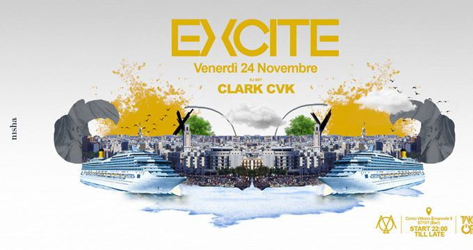 Ven. 24/11 - Black Excite | Moderat - Dj set: Clark Cvk