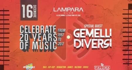 Sabato 16 Dicembre Gemelli Diversi live at Lampara Club (Trani)